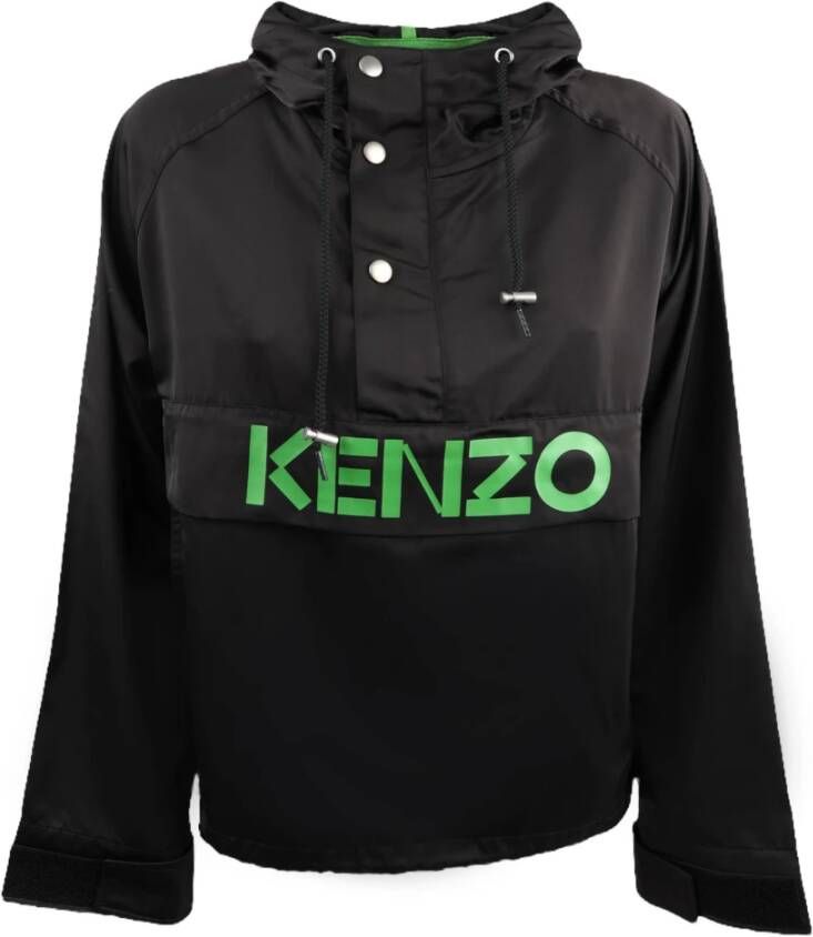 Kenzo Logo Print Windbreaker Jacket Zwart Dames