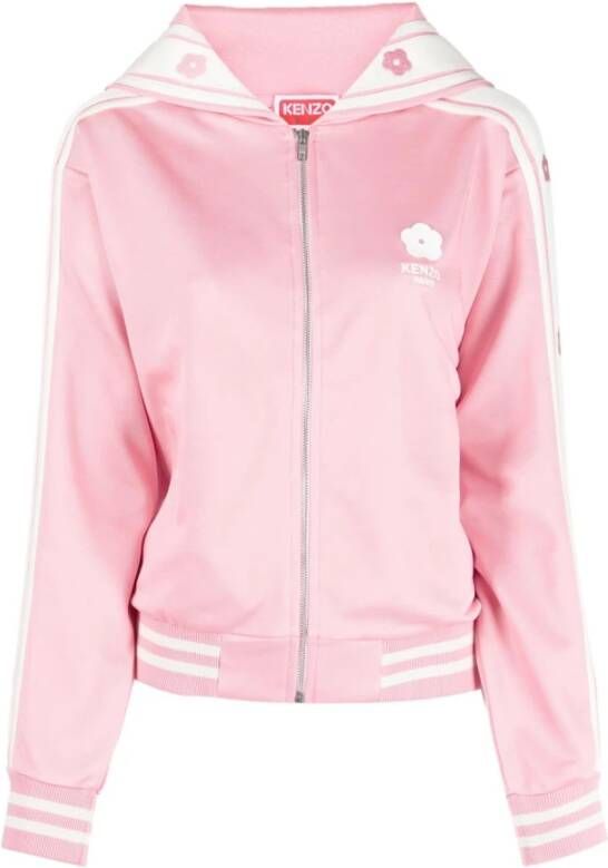 Kenzo Sweatshirt met rits en borduursel Roze Dames