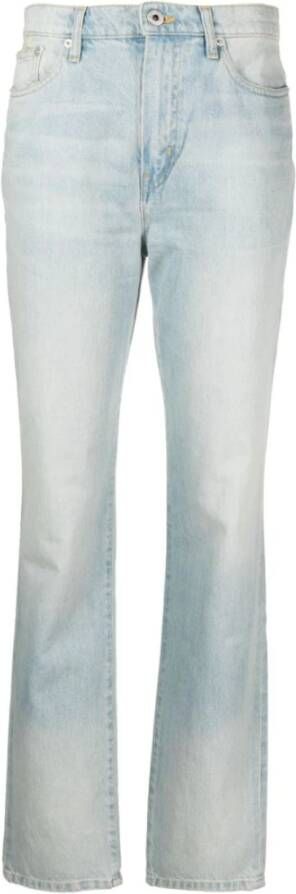Kenzo Japanse high-waisted straight-leg jeans Blauw Dames