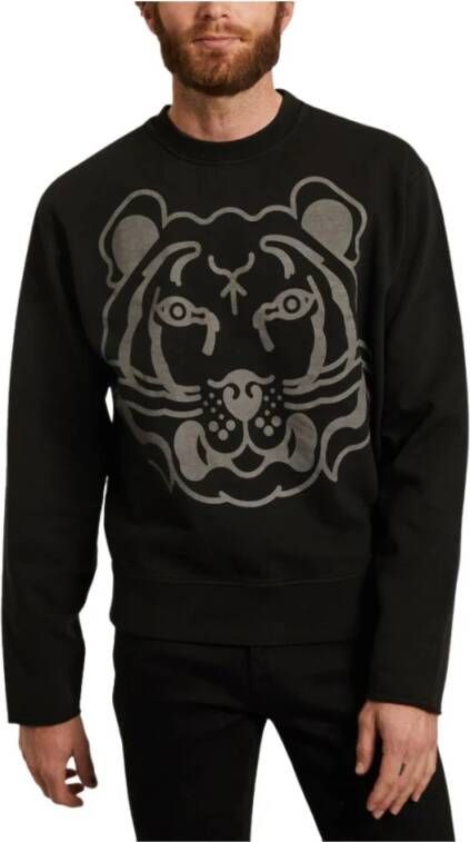 Kenzo K-Tiger Katoenen Sweatshirt Zwart Heren