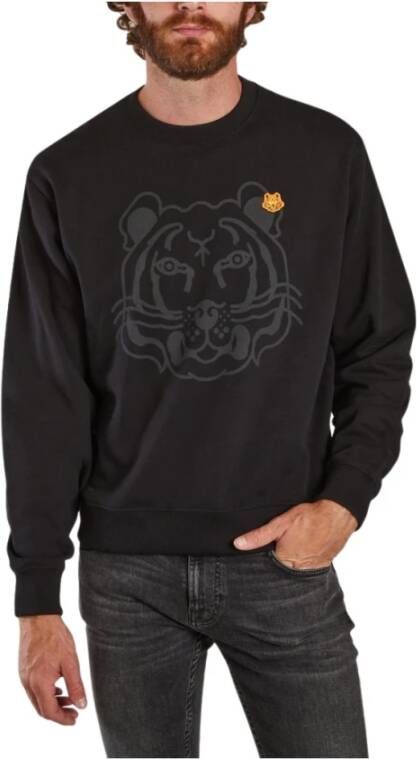 Kenzo K-Tiger Logo Sweatshirt Zwart Heren