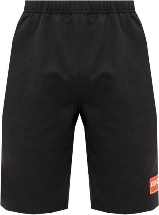 Kenzo Katoenen shorts Zwart Heren