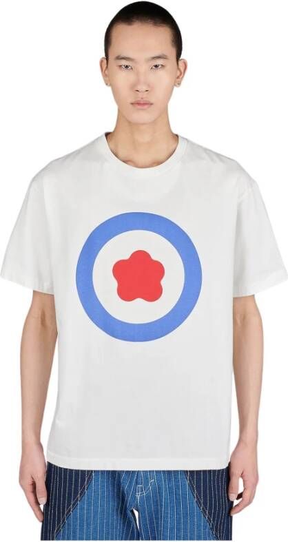 Kenzo Katoenen T-Shirt met Grafische Print Wit Heren