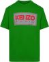 Kenzo Katoenen T-Shirt met Logo Patch Groen Heren - Thumbnail 1