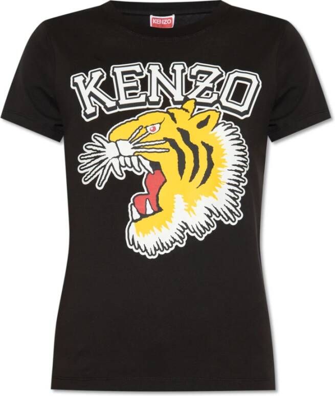 Kenzo Katoenen T-shirt Zwart Dames