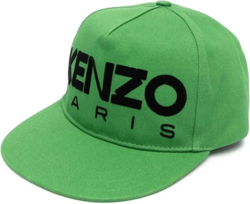 Kenzo Groene Katoenen Pet met Logodetail Groen Heren - Foto 3