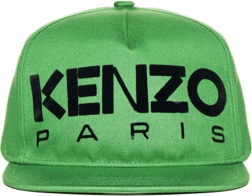 Kenzo Groene Katoenen Pet met Logodetail Groen Heren