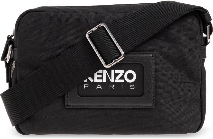 Kenzo Geëmbosseerde Logo Schoudertas Black Heren