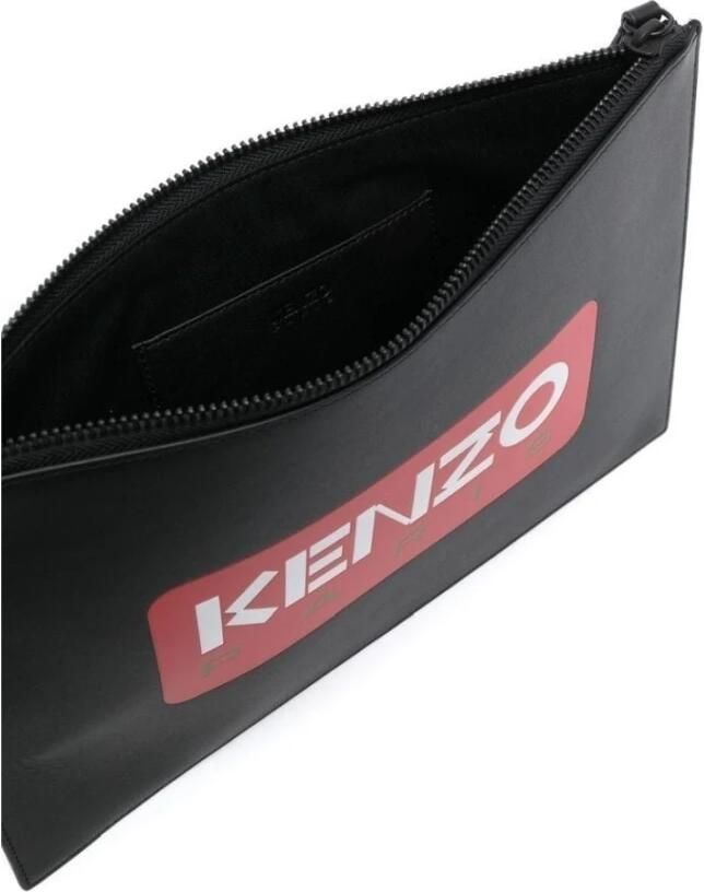 Kenzo Stijlvolle Heren Leren Clutch Tas Zwart Heren - Foto 3