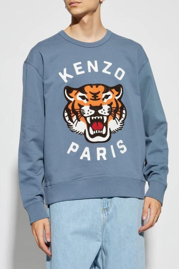 Kenzo Sweatshirt met Tijgerhoofd Blue Heren - Foto 4