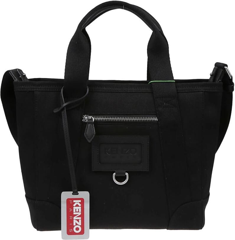 Kenzo Kleine stoffen tote tas met schouderband Black Dames - Foto 4