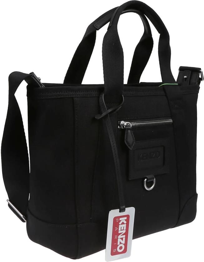 Kenzo Kleine stoffen tote tas met schouderband Black Dames - Foto 7