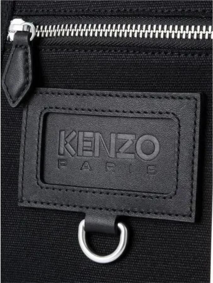 Kenzo Kleine stoffen tote tas met schouderband Black Dames - Foto 6