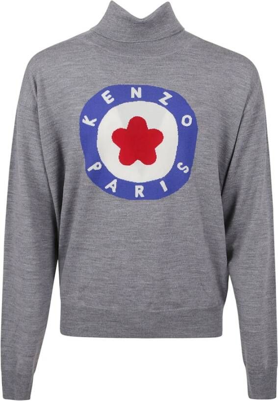 Kenzo Klassieke Grijze Turtleneck Trui voor Heren Grijs Heren