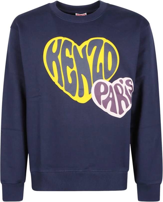 Kenzo Klassieke Hearts Sweatshirt Blauw Heren