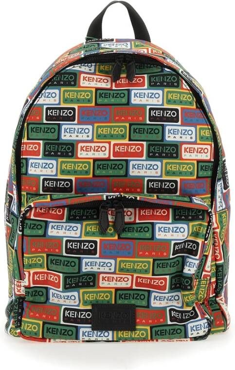 Kenzo Labels Backpack Groen Heren