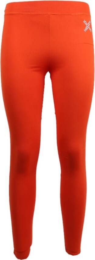 Kenzo Logo Print Leggings Orange Dames