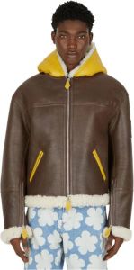 Kenzo Leren jas Bruin Heren