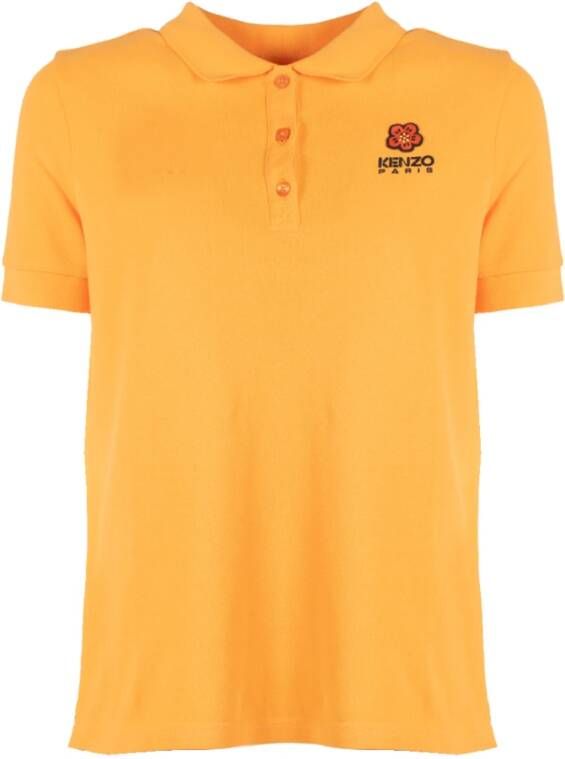 Kenzo Levendig Oranje Crest Polo Shirt Oranje Dames