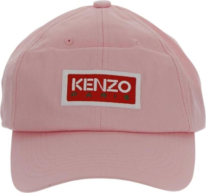Kenzo Logo Baseball Cap Klassieke Stijl Roze Heren