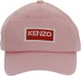 Kenzo Logo Baseball Cap Klassieke Stijl Roze Heren - Thumbnail 1