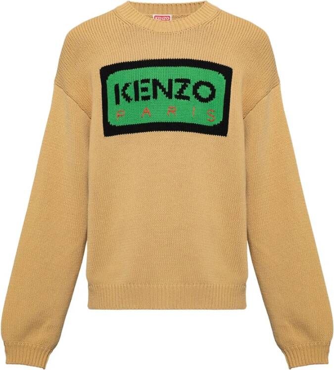 Kenzo Logo Crewneck Sweater Beige Heren