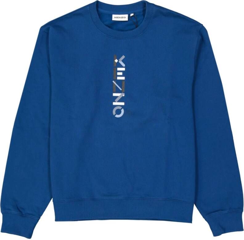 Kenzo Logo Crewneck Sweater Blue Heren
