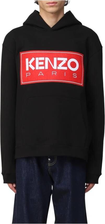 Kenzo Logo Hoodie Stijlvol en Comfortabel Zwart Heren