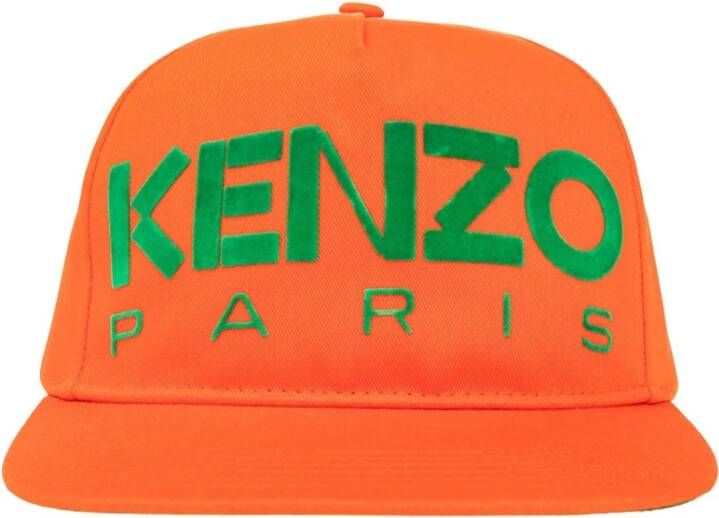 Kenzo Logo Patch Baseball Cap Oranje Heren