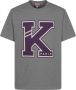Kenzo Logo Print Katoenen T-shirt met Ronde Hals Grijs Heren - Thumbnail 1