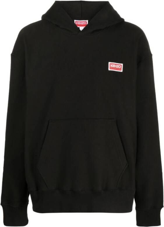 Kenzo Zwart Oversized Katoenen Sweatshirt met Capuchon Black Heren