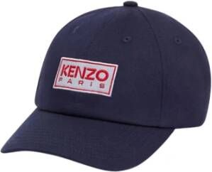 Kenzo Marineblauwe Logo Geborduurde Pet Blauw Dames