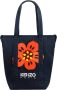 Kenzo Geborduurde Rode Bloem Tote Tas Beige Unisex - Thumbnail 10
