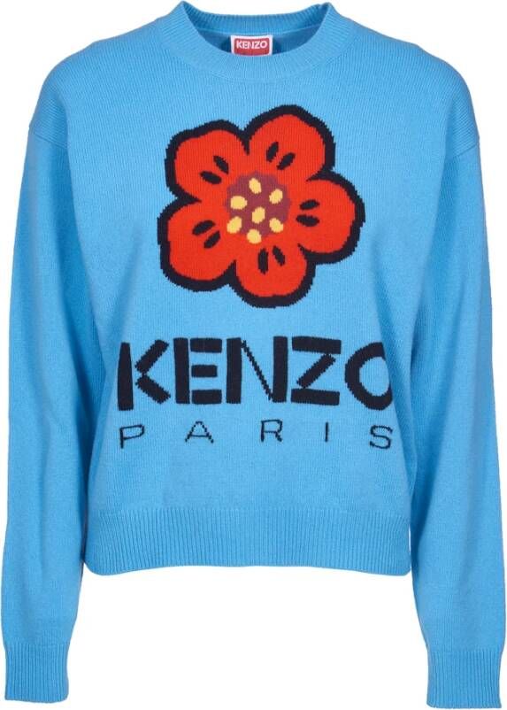 Kenzo Metallic Pinafore Sweaters Blauw Dames