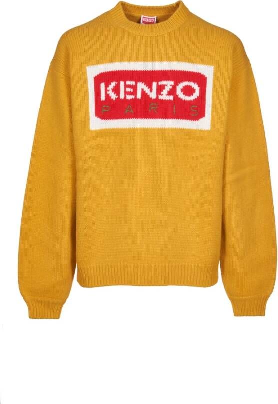 Kenzo Metallic Pinafore Sweaters Yellow Heren