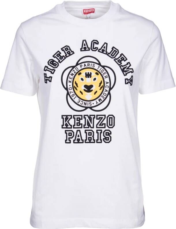 Kenzo Metallic Pinafore T-shirts en Polos White Dames