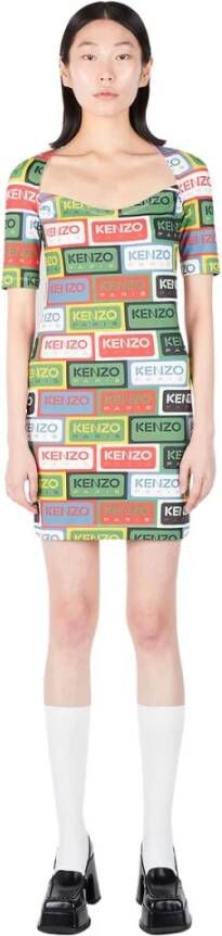 Kenzo Metropolitaanse Grafische Midi Jurk Meerkleurig Dames