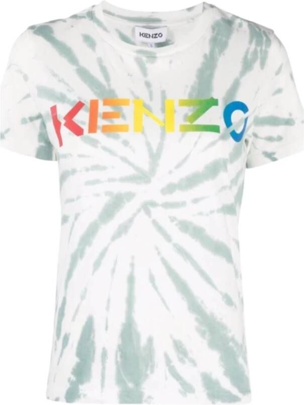 Kenzo Mintgroen Tie-Dye T-shirt voor vrouwen Meerkleurig Dames
