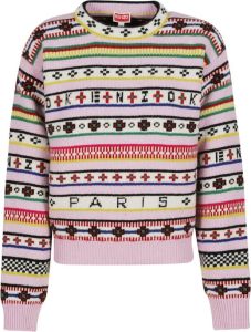 Kenzo Multicolor Bloemen Jacquard Sweaters Meerkleurig Dames