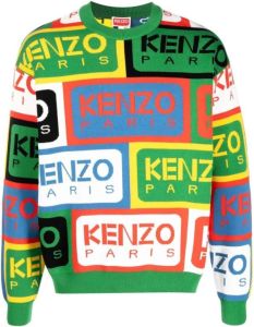 Kenzo Multicolor Logo Trui voor Kinderen Meerkleurig Heren
