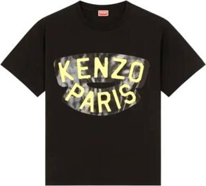 Kenzo Nautisch Oversized T-Shirt Zwart Heren
