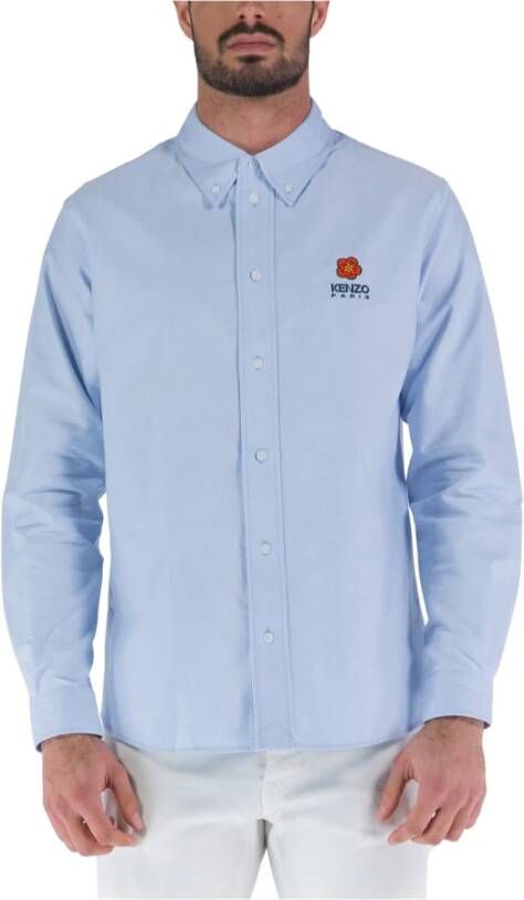 Kenzo Upgrade je casual garderobe met deze hoogwaardige overhemd Blauw Heren