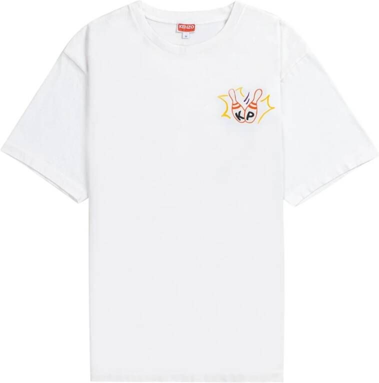 Kenzo Off-White Bedrukt T-Shirt White Heren