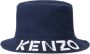 Kenzo Omkeerbare Logo Print Bucket Hat Blauw Dames - Thumbnail 1