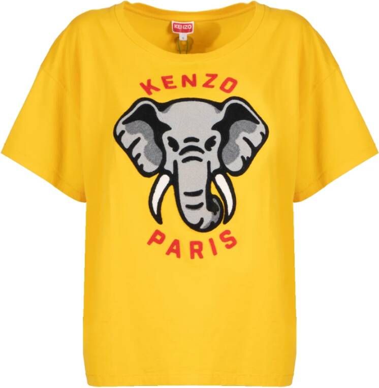 Kenzo Ontspannen T-shirt in levendig diep geel Dames