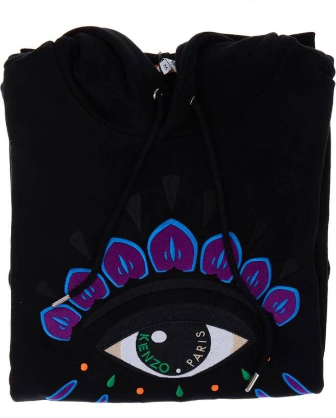 Kenzo Oog Hoodie Stijlvol en Comfortabel Black Heren