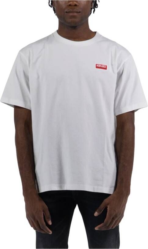 Kenzo Oversized Logo T-Shirt voor Heren Wit Heren