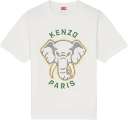 Kenzo Oversized T-shirt met dierenlogo Beige Heren