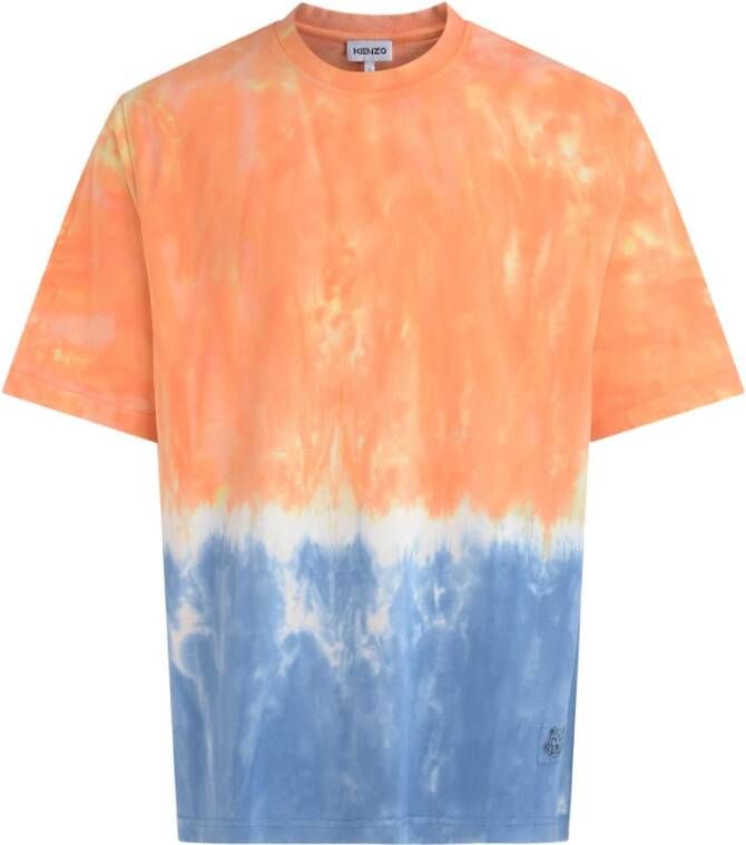 Kenzo Oversized Tie Dye T-shirt Oranje Heren