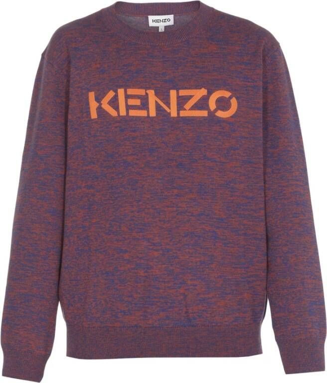 Kenzo Paarse Logo Sweatshirt voor Heren Purple Heren